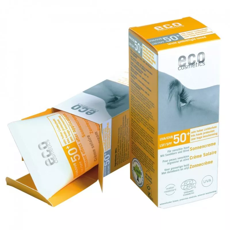 Eco Cosmetics Zonnebrandcrème SPF 50 BIO (75 ml) - licht getint