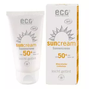 Eco Cosmetics Zonnebrandcrème SPF 50 BIO (75 ml) - licht getint