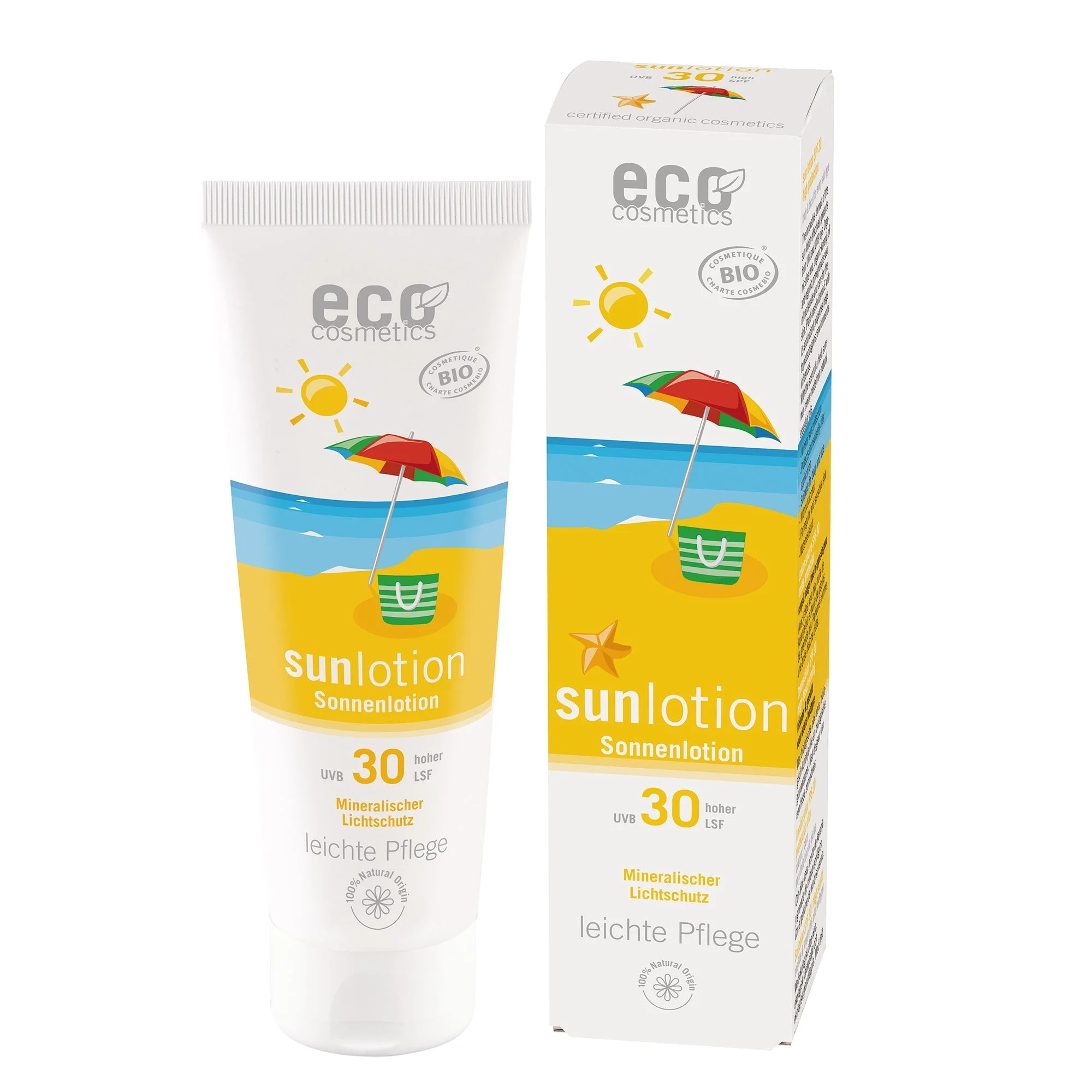 Eco Cosmetics Zonnebrandmelk SPF 30 biologisch (125 ml) - met zinkoxide