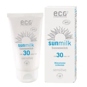 Eco Cosmetics Zonnebrandmelk SPF 30 Sensitive BIO (75 ml) - met natuurlijke minerale filters
