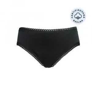 Ecodis Anaé by Menstrual Panties Panty voor lichte menstruatie - zwart XL - gemaakt van gecertificeerd biologisch katoen