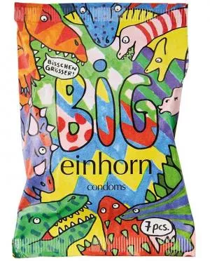 Einhorn BIG condooms - Tyrannosaurus sex (7 stuks) - veganistisch zonder parfum