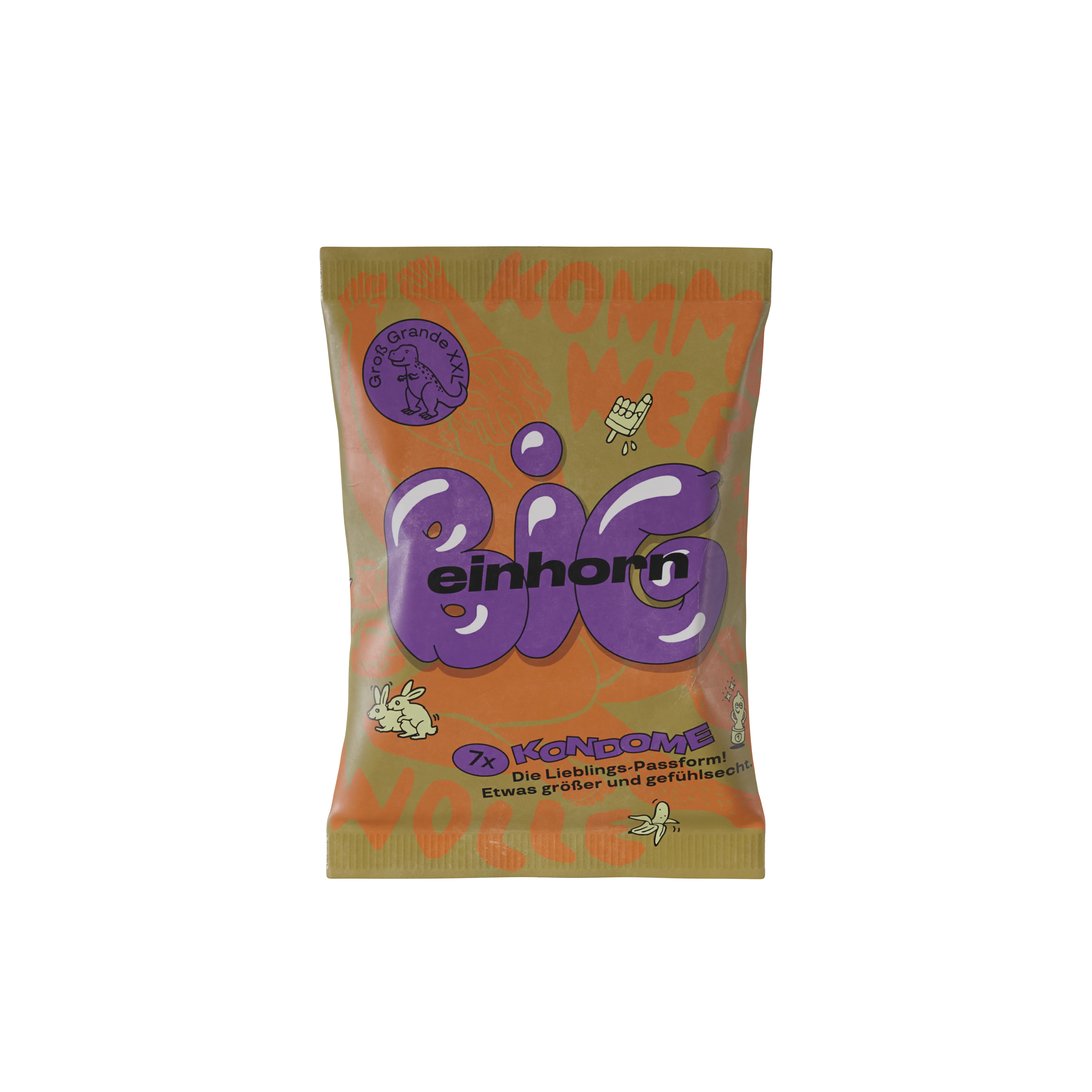 Einhorn Condooms Big 3 stuks - vegan, zonder parfum