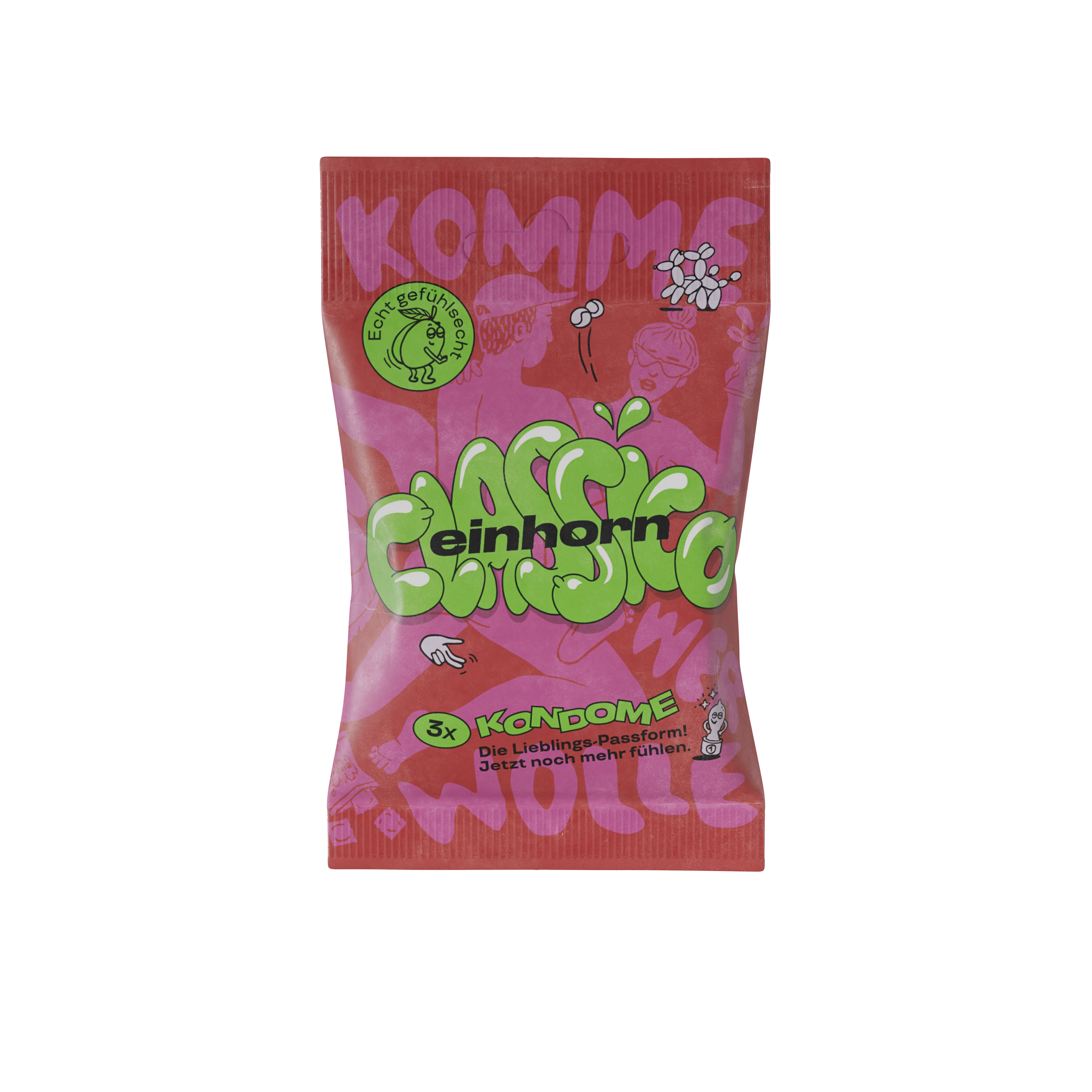 Einhorn Condooms Classic 3 stuks - veganistisch, ongeparfumeerd