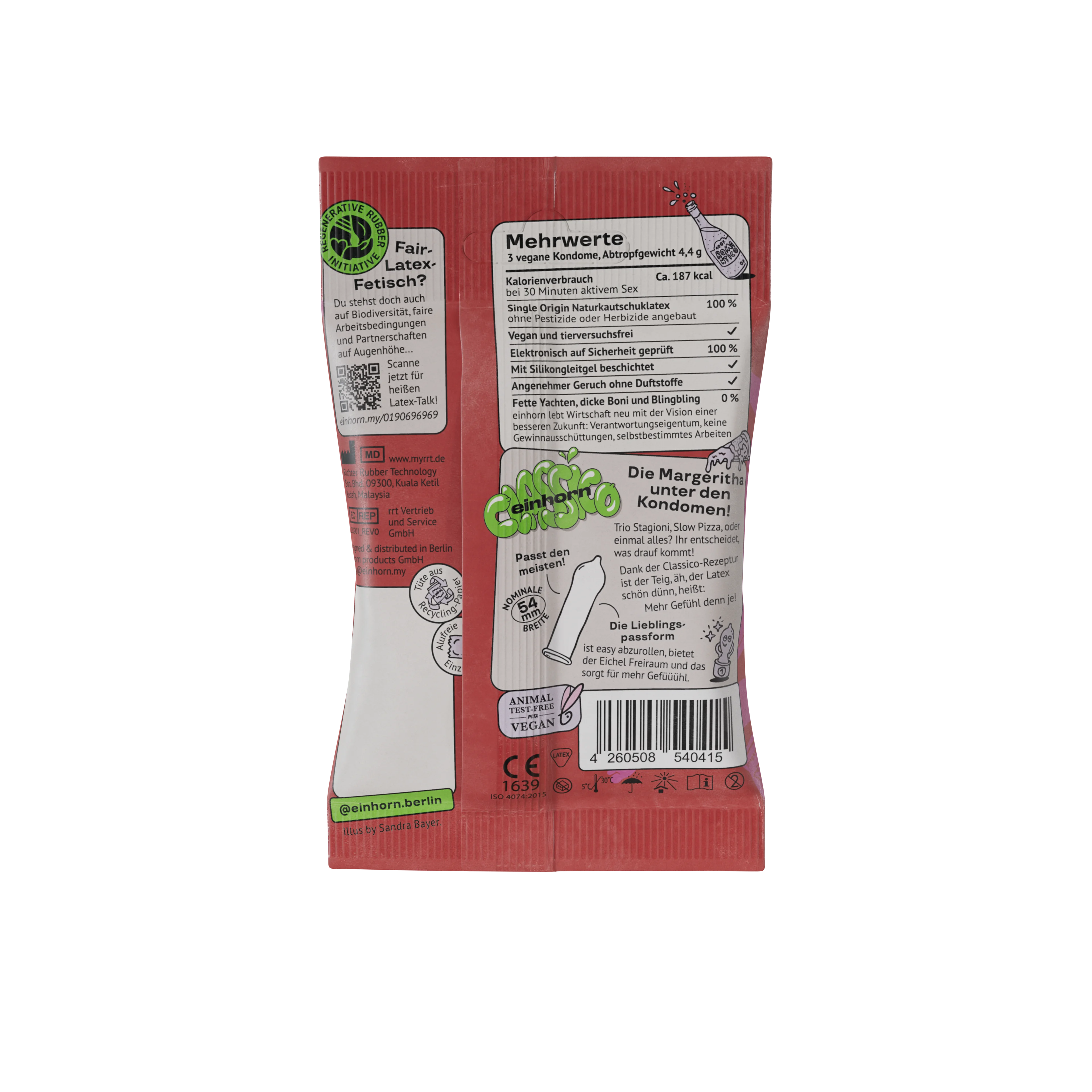 Einhorn Condooms Classic 3 stuks - veganistisch, ongeparfumeerd