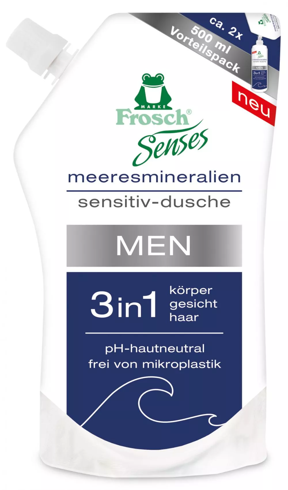 Frosch EKO Senses Men's Shower Gel 3in1 - navulling (500 ml)