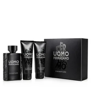 Salvatore Ferragamo Uomo Signature eau de parfum voor heren 100 ml + aftershavebalsem 100 ml + herenshampoo en douchegel