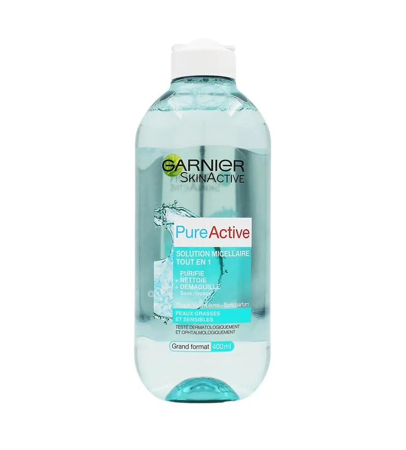 SkinActive PureActive All-in-1 Micellar Solution micellair water voor de vette en gevoelige huid 400 ml