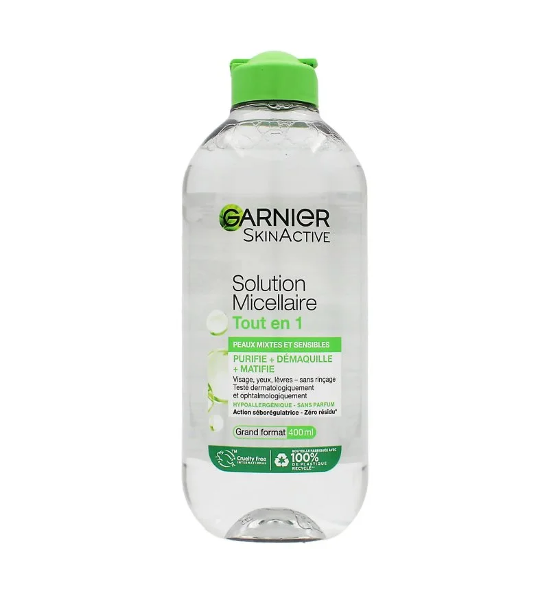 SkinActive All-in-1 Micellar Solution micellair water voor de gemengde en gevoelige huid 400 ml