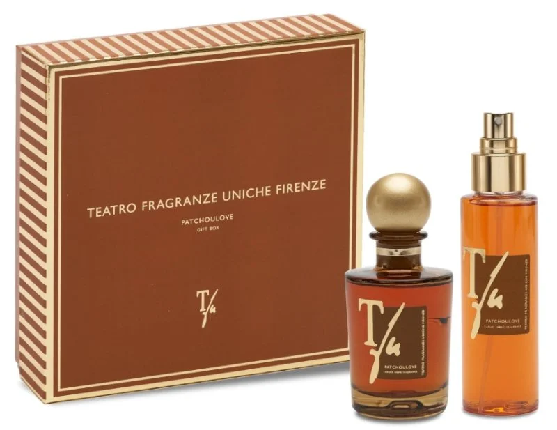 Box Patchoulove Geurstokjes Ml.100 Huisparfum+Spray Ml.100 Textielparfum
