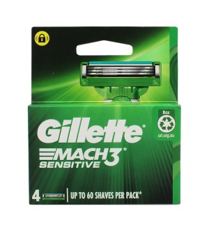 Mach3 Sensitive navulmesjes 4 stuks voor mannen