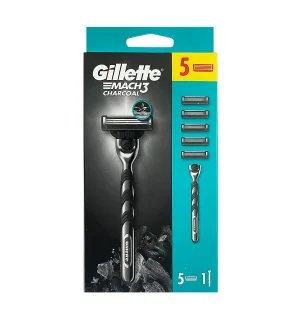 Gillette Mach3 Charcoal scheermes + 5 scheermesjes