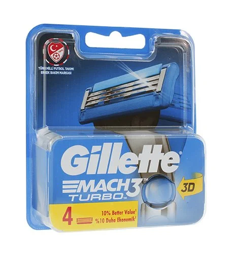 Mach3 Turbo scheermesjes 4 stuks voor mannen