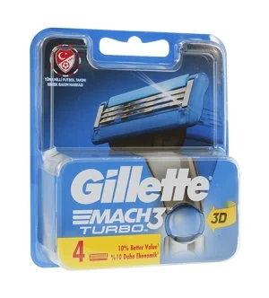 Gillette Mach3 Turbo scheermesjes 4 stuks voor mannen
