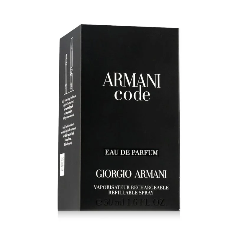 Armani Code navulbare eau de parfum voor heren 50 ml