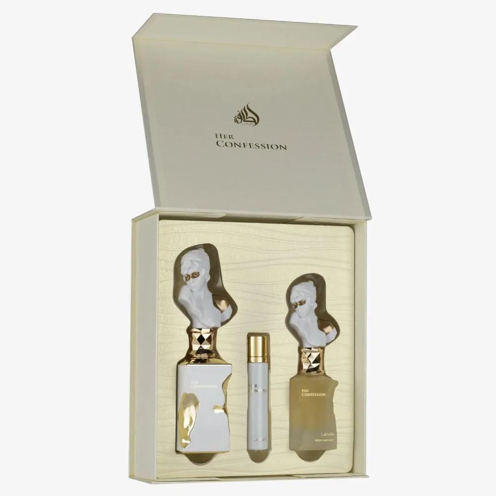 Her Confession 100 ml + EDP MINI 12 ml + haarmist Eau de Parfum voor dames 50 ml