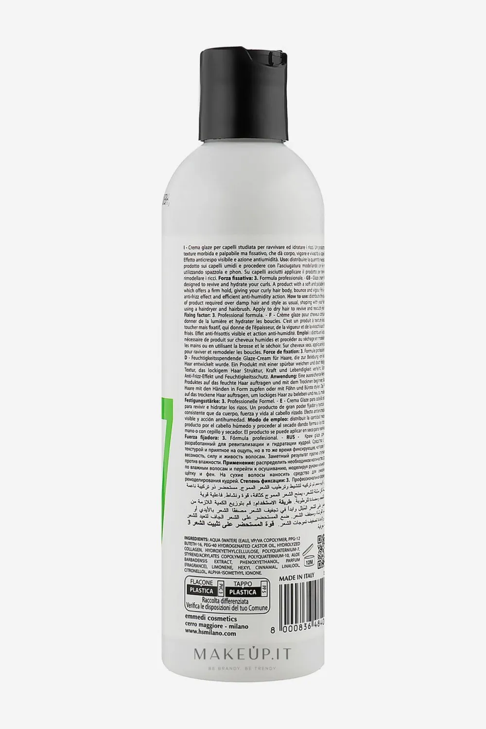 Glaze Cream Curl Activator crème voor het revitaliseren van krullend haar 250 ml