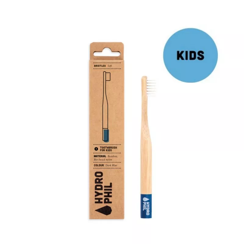 Hydrophil Bamboe tandenborstel voor kinderen (zacht) - blauw