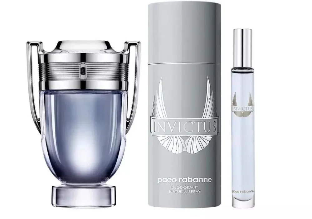 Invictus 100 ml + EDT MINI 10 ml + DEO spray eau de toilette voor heren 150 ml