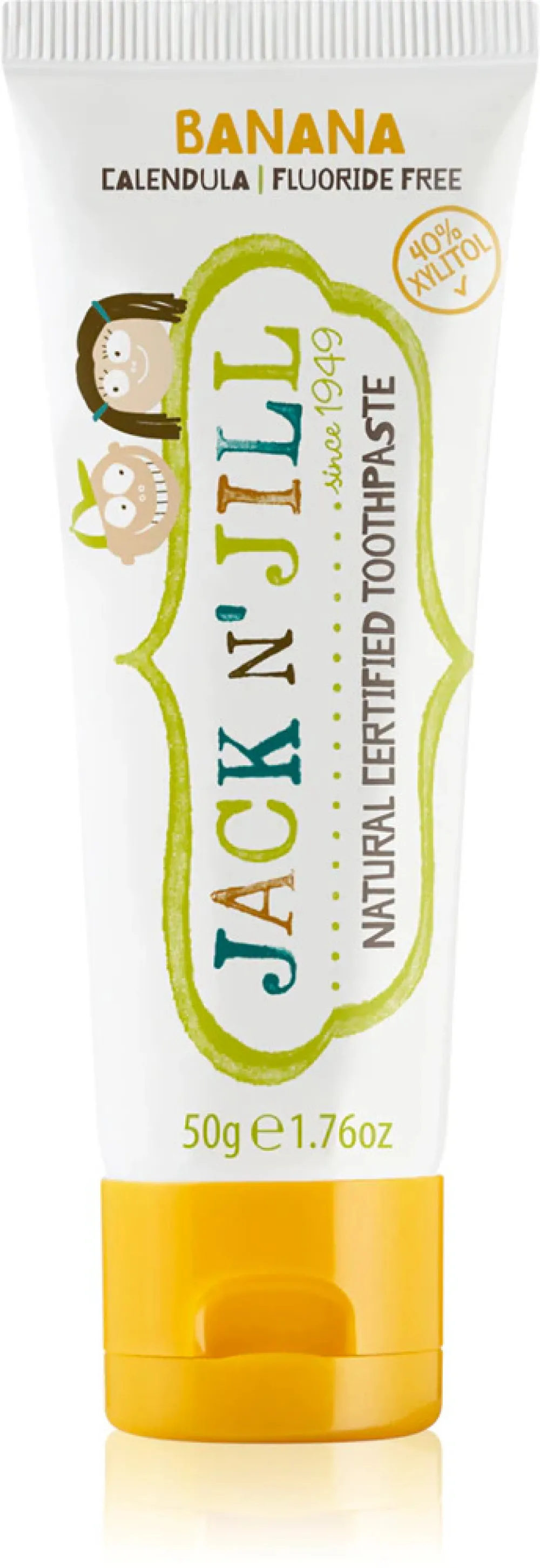 Jack n Jill Kindertandpasta - aardbei BIO (50 g) - fluoridevrij, met biologisch calendula-extract