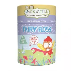 Jack n Jill Flosdraad voor kinderen Feeënfloss (30 stuks) - met girafvormig handvat