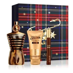 Jean Paul Gaultier Le Male Elixir 125 ml + Parfum MINI 10 ml + Douchegel voor heren