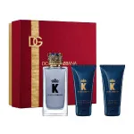 K by Dolce & Gabbana cadeauset voor heren eau de toilette 100 ml + aftershavebalsem 50 ml + douchegel