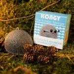 Kongy Cognac sponsje - bamboe houtskool - voor de vette en acne gevoelige huid