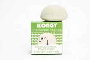 Kongy Cognac spons - groene klei - ideaal voor de gemengde huid