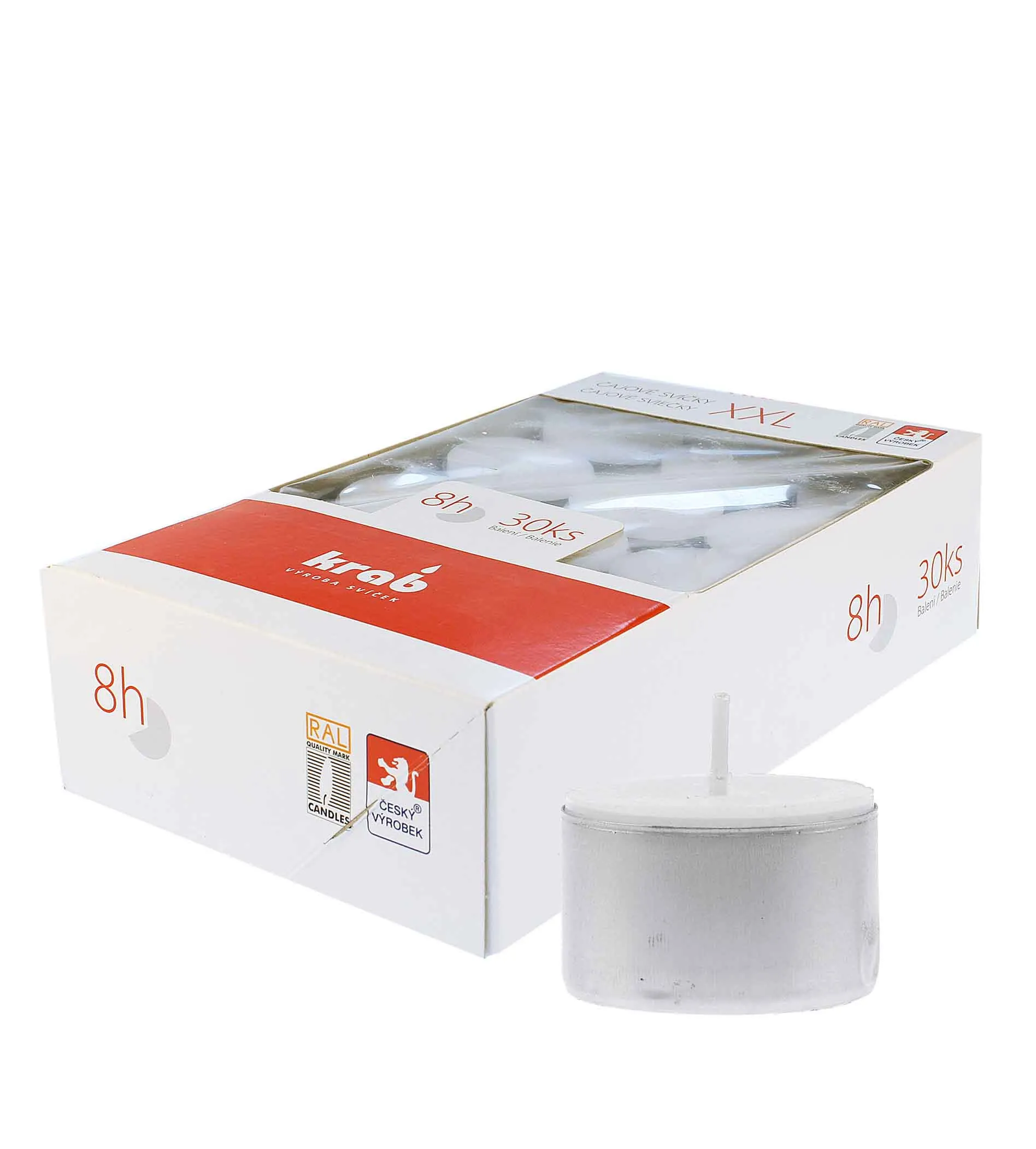 Krab XXL 8u theelicht 30 stuks