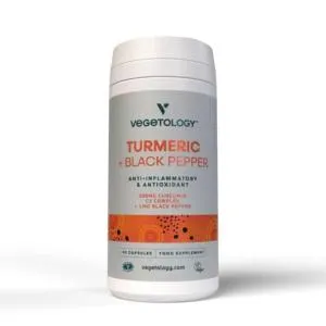 Vegetology Curcumine en piperine, 60 capsules