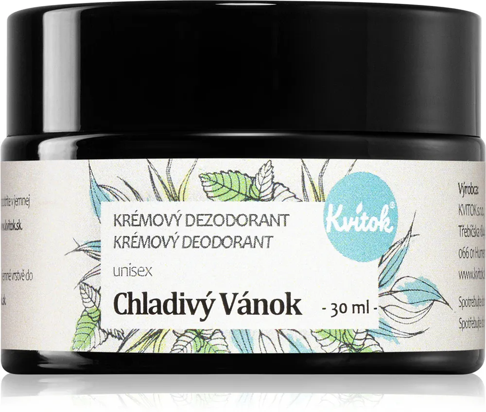 Kvitok Cool Breeze Cream Deodorant (30 ml) - geschikt voor vrouwen en mannen