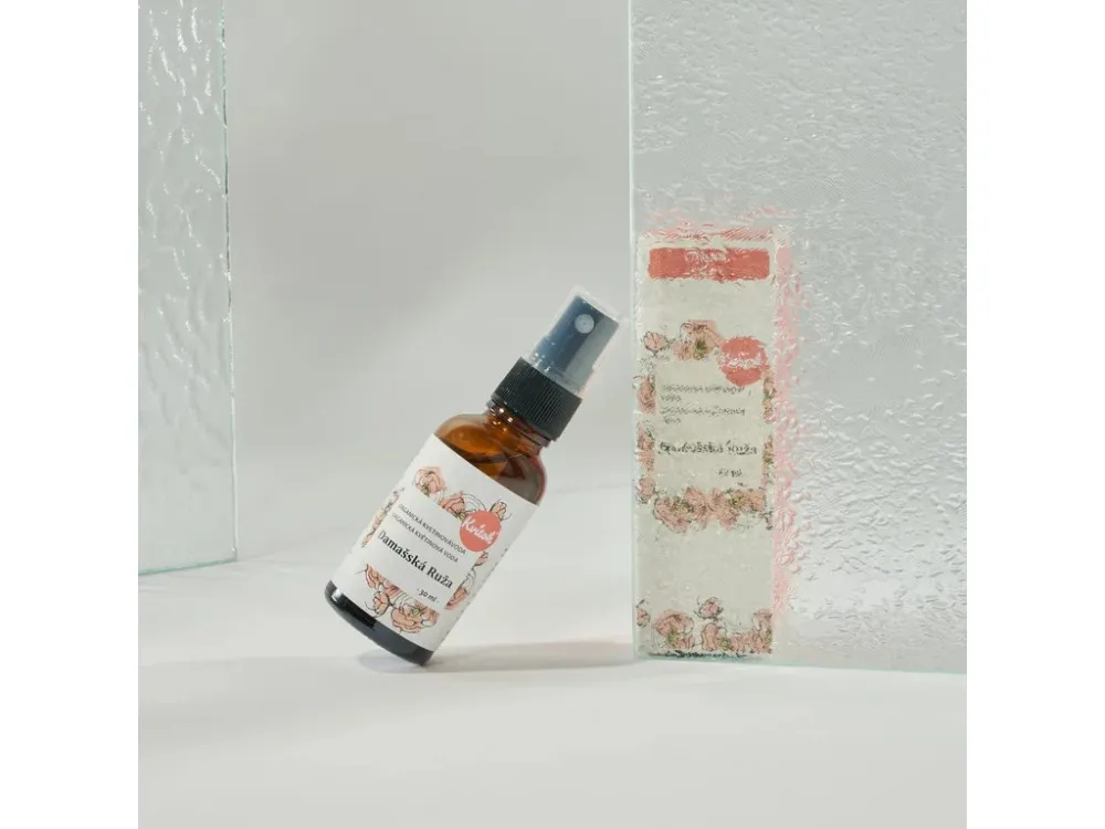 Kvitok Bloemenwater met verstuiver - Damask Rose BIO (30 ml) - universeel gebruik