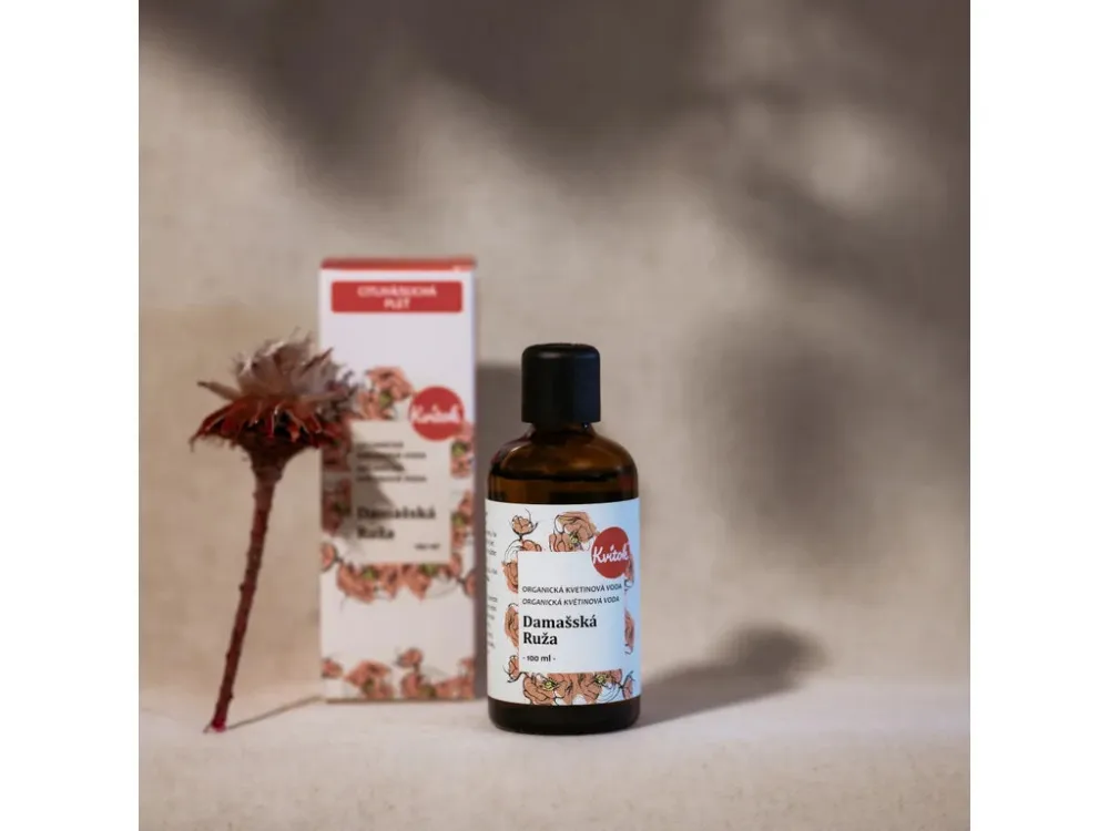 Kvitok Bloemenwater met verstuiver - Damask Rose BIO (30 ml) - universeel gebruik