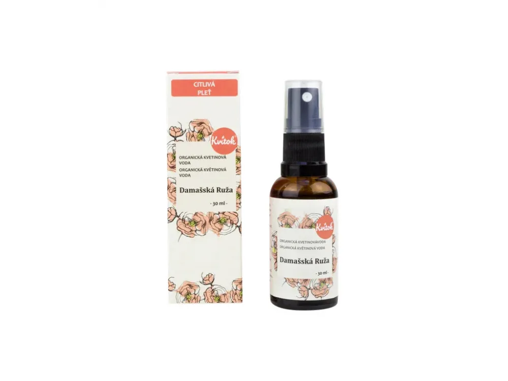Kvitok Bloemenwater met verstuiver - Damask Rose BIO (30 ml) - universeel gebruik