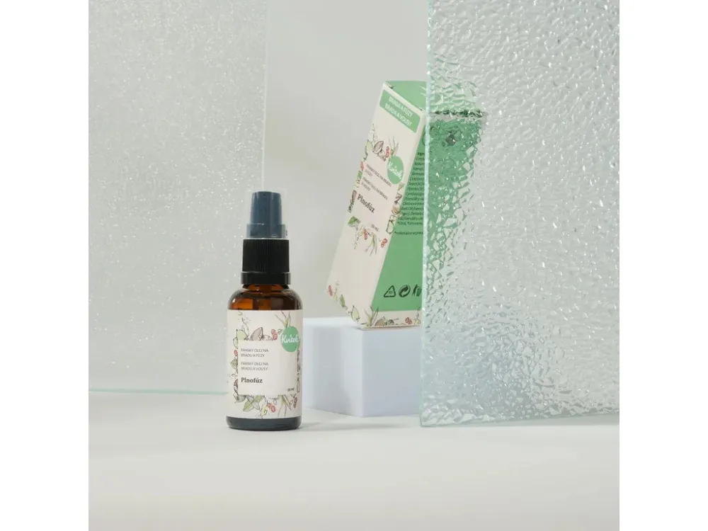 Kvitok Baard en kin behandelingsolie Plnovous (30 ml) - met een frisse geur