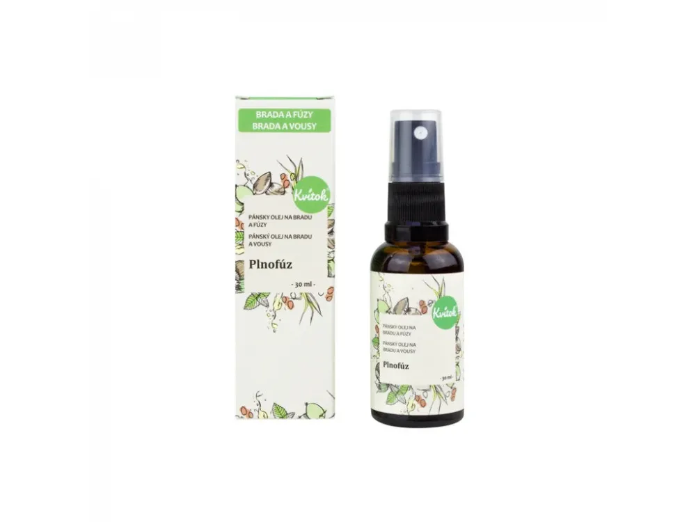 Kvitok Baard en kin behandelingsolie Plnovous (30 ml) - met een frisse geur