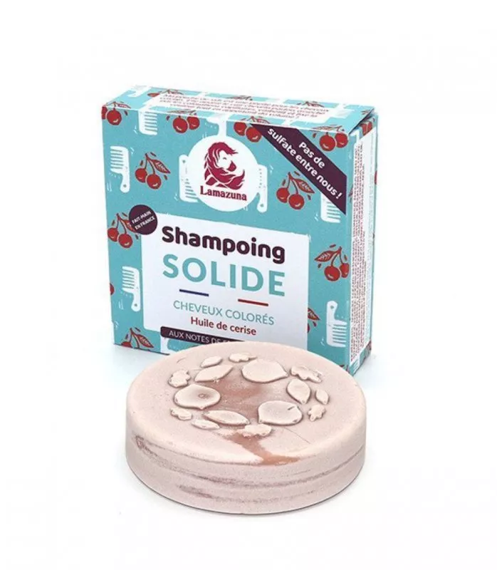 Lamazuna Vaste shampoo voor gekleurd haar - kersenolie (70 g)