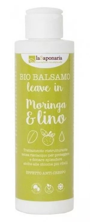 laSaponaria Spoelloze conditioner met moringa en lijnzaadolie BIO (150 ml)