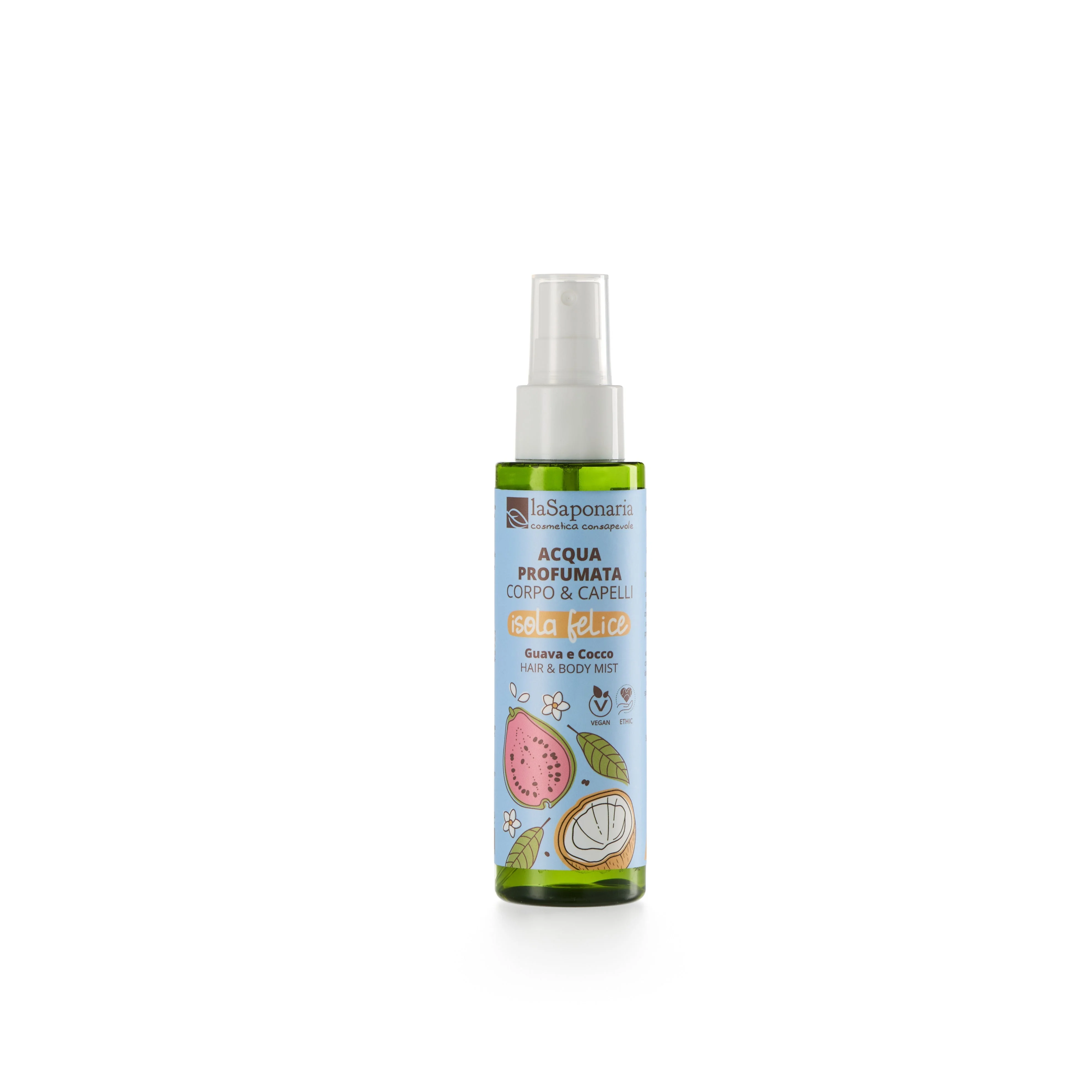 laSaponaria Body & Hair Mist Happy Island - kokos & guave (100 ml) - voor lichaam en haar