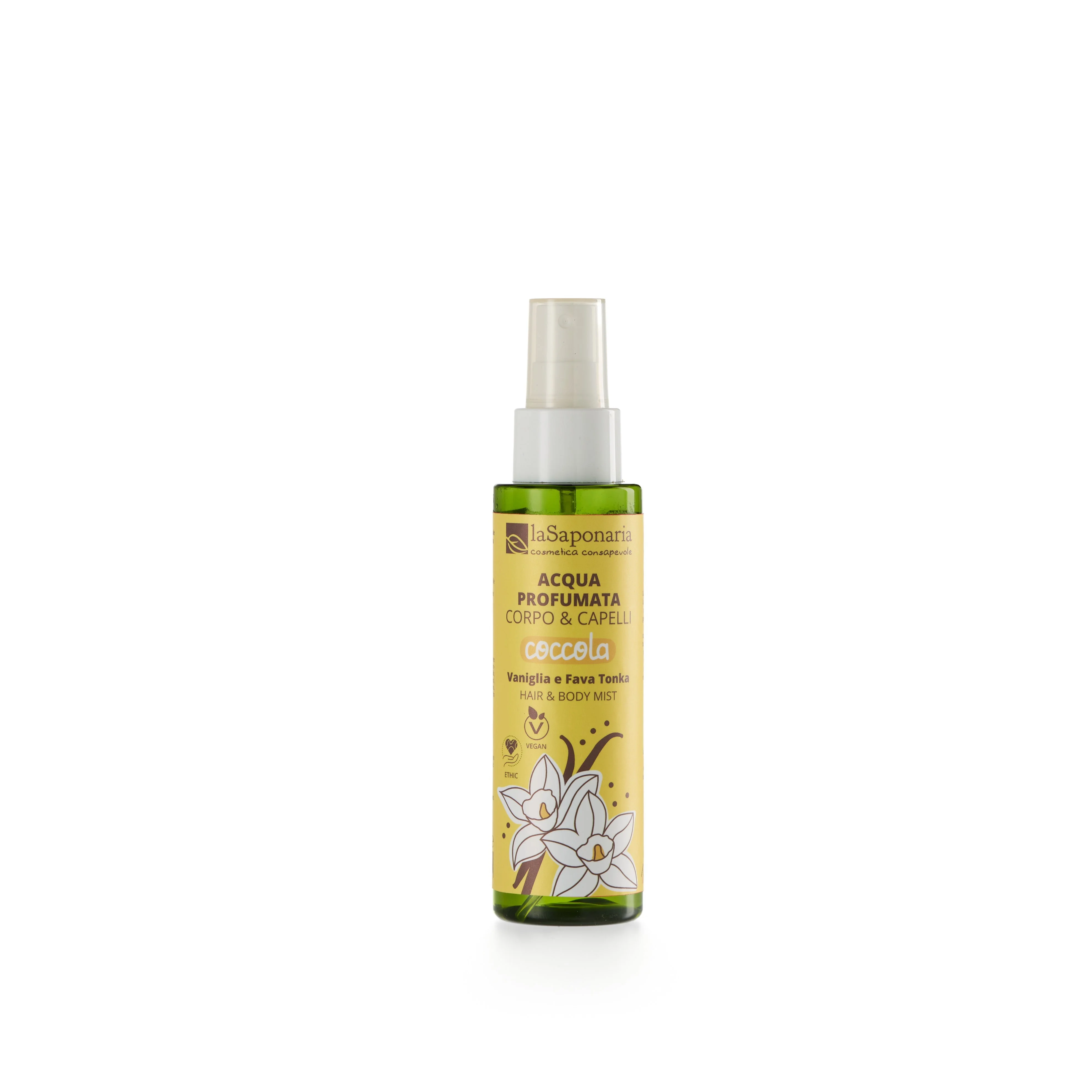 laSaponaria Lichaams- en haarmist Lichaamsmist Pamper - vanille & tonkaboon (100 ml) - voor lichaam en haar