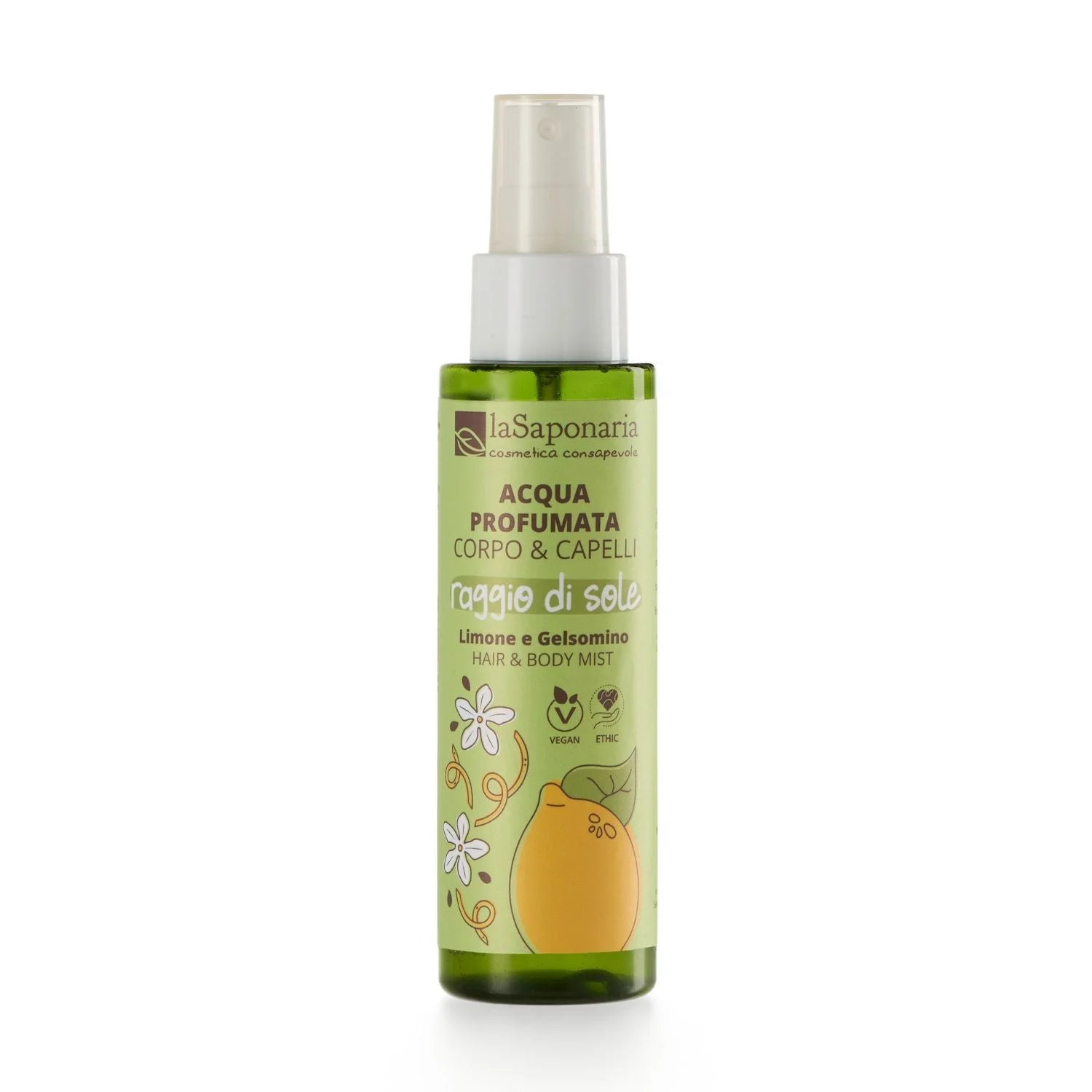 laSaponaria Lichaams- en haarmist SunBeam - citroen & jasmijn (100 ml) - voor lichaam en haar