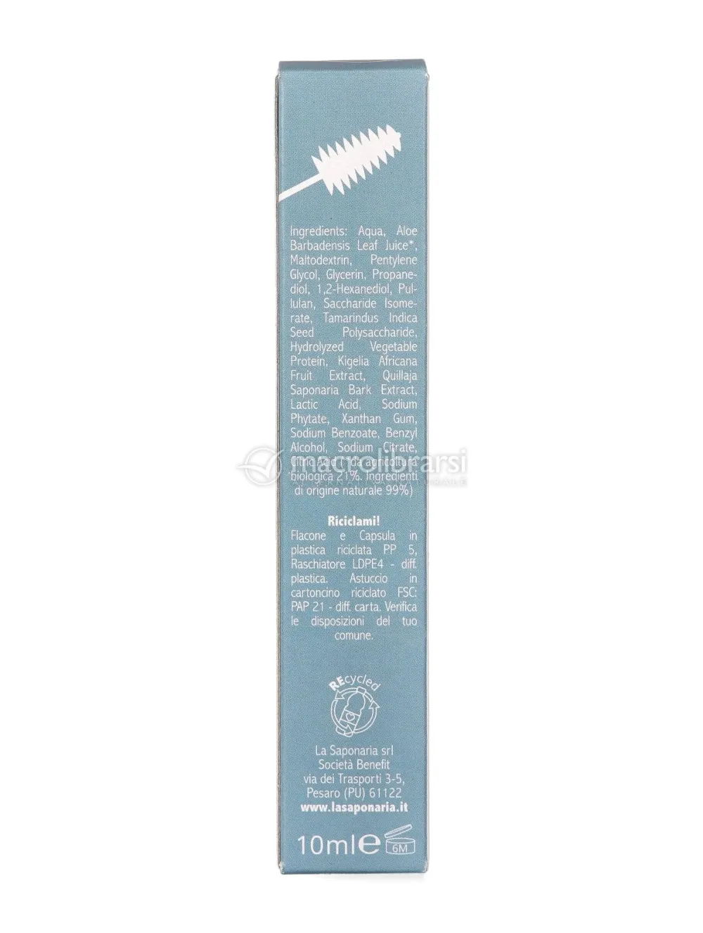 laSaponaria Wenkbrauwgel met BIO Phyto-keratine - transparant (10 ml) - fixeert de wenkbrauwvorm