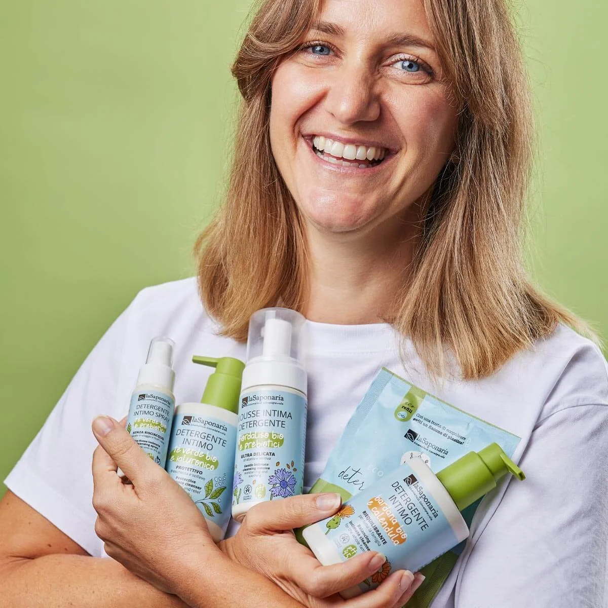 laSaponaria Intiem wasschuim met korenbloem & prebiotica BIO (100 ml) - geschikt voor kinderen en tijdens de menopauze