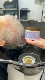 laSaponaria Masker No yellow voor grijs haar met Amla en bosbes (200 ml) - neutraliseert gele ondertonen