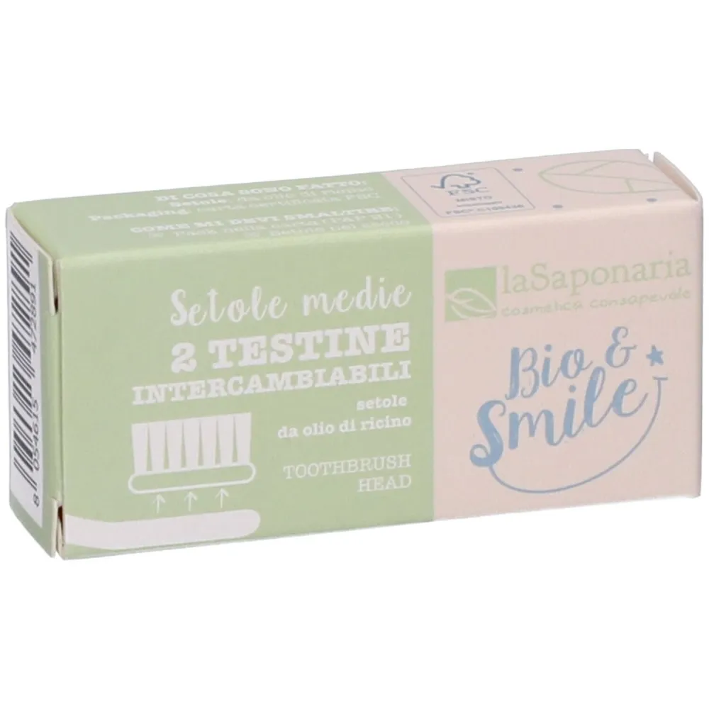 laSaponaria Vervangende opzetborstel (medium) (2 stuks)