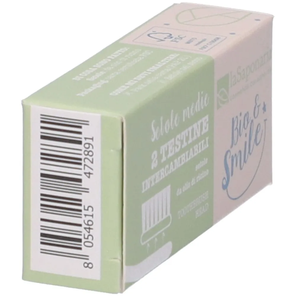 laSaponaria Vervangende opzetborstel (medium) (2 stuks)