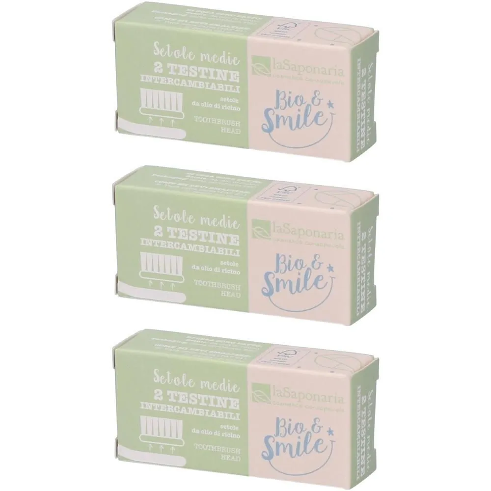 laSaponaria Vervangende opzetborstel (medium) (2 stuks)