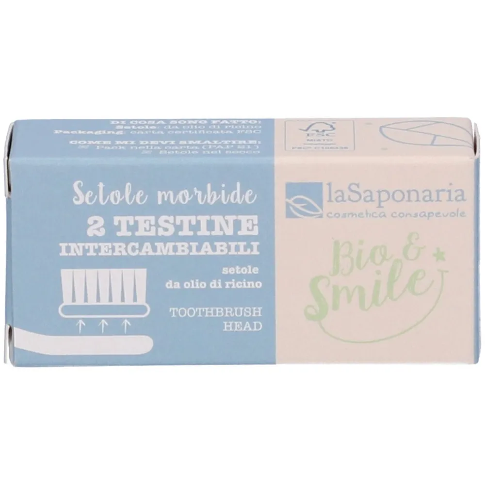 laSaponaria Vervangende opzetborstels (zacht) (2 stuks)