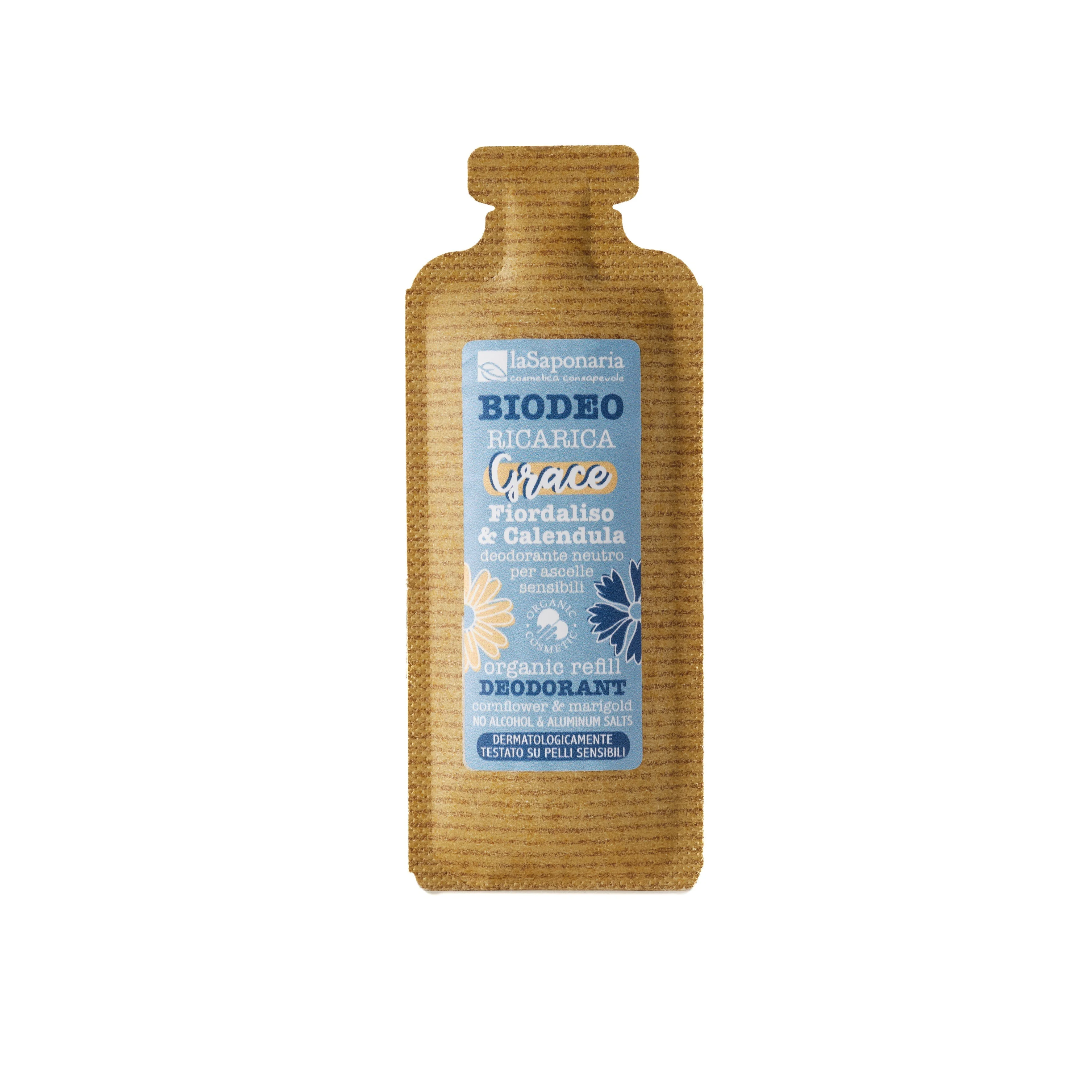 laSaponaria Navulling voor de Grace roll-on deodorant - ongeparfumeerd BIO (40 ml) - voor de gevoelige huid